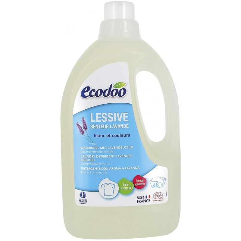 Экологическое концентрированное жидкое средство для стирки белья с Лавандой, ECODOO, 15 л