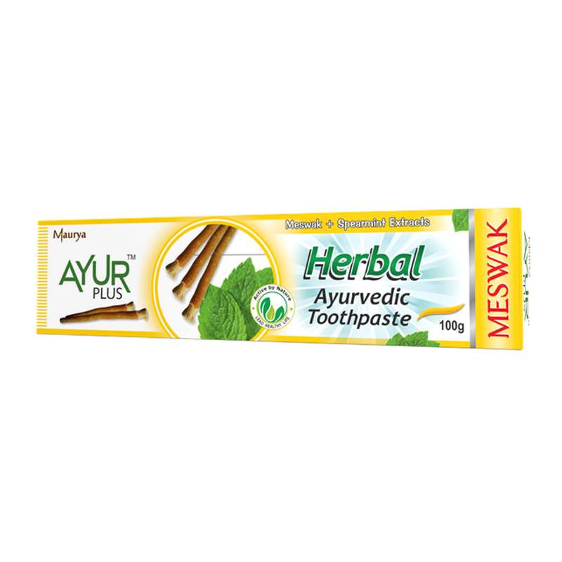 Аюрведическая зубная паста с мисваком и мятой Аюр Плюс (Ayur Plus Herbal Meswak)
