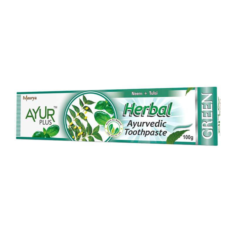 Аюрведическая зубная паста с нимом и тулси Аюр Плюс (Ayur Plus Herbal Green)