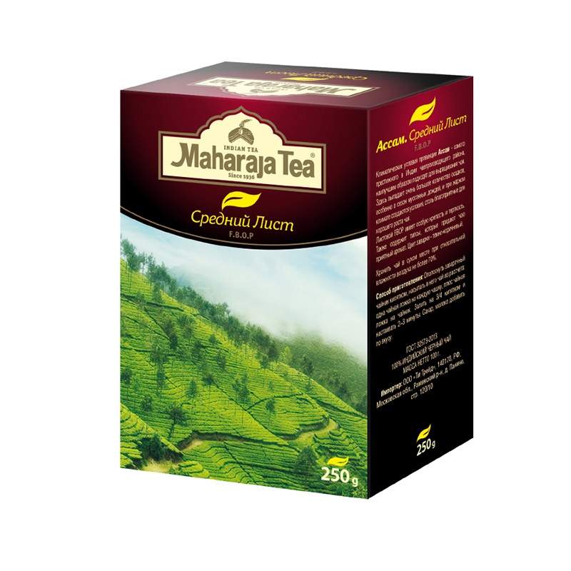 Чай черный байховый Ассам Средний лист Махараджа (Maharaja Tea Assam Medium Leaf)