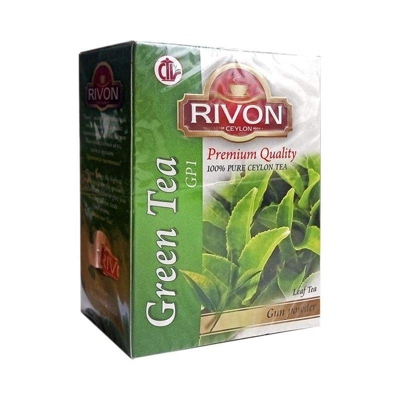Чай цейлонский зелёный премиум-качества Ганпаудер Ривон (Rivon Ceylon Premium Quality Gun Powder Green Tea)