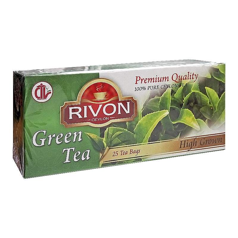 Чай цейлонский зелёный высокогорный премиум-качества Ривон (Rivon Ceylon Premium Quality High Grown Green Tea)