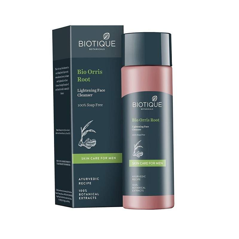 Гель для лица очищающий для мужчин Биотик Био Корень Фиалки (Biotique Bio Orris Root Lightening Face Cleanser), 120 мл