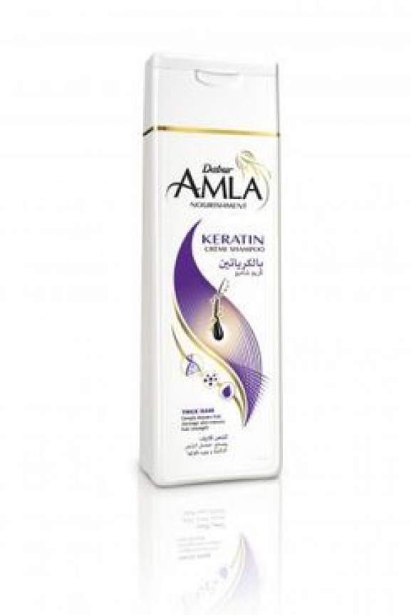 Крем-Шампунь для ослабленных волос "Кератин" Дабур Амла (Dabur Amla Nourishment Keratin Cream Shampoo)