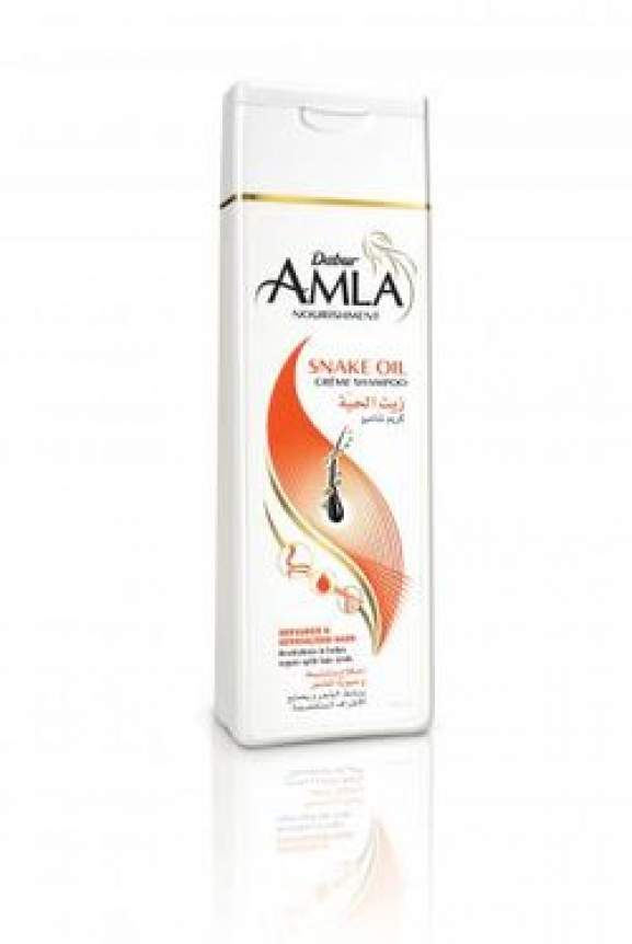 Крем-Шампунь для секущихся и выпадающих волос "Змеиное масло" Дабур Амла (Dabur Amla Nourishment Snake Oil Creme Shampoo)