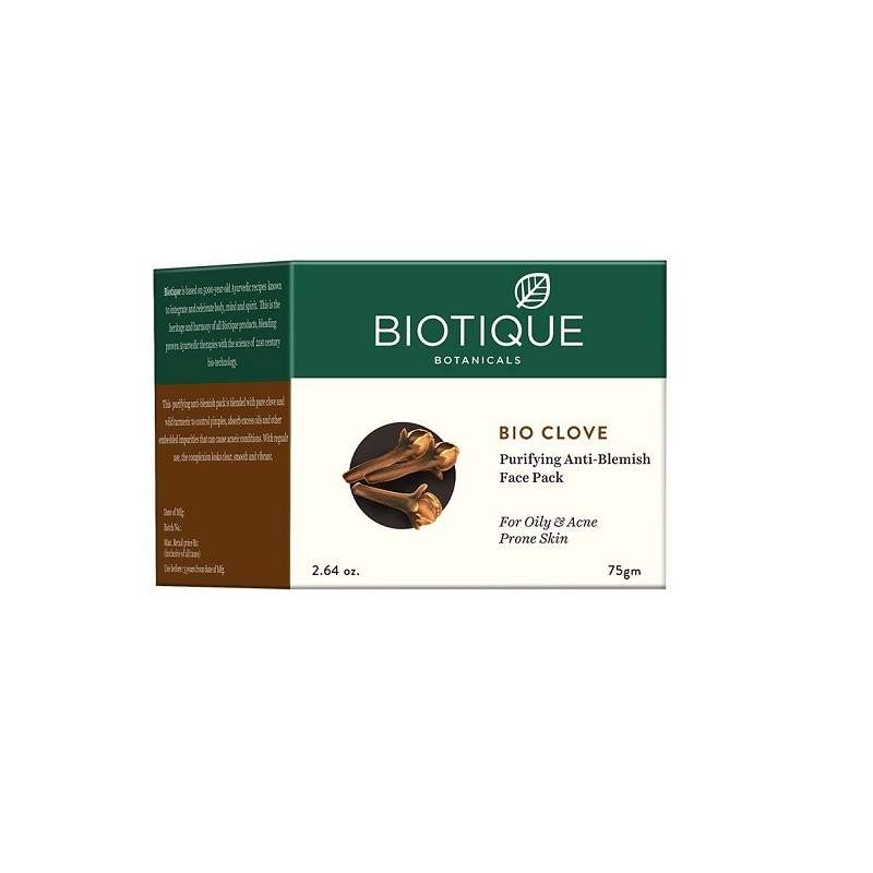 Маска для лица против пигментных пятен Биотик Био Гвоздика (Biotique Bio Clove Purifying Anti-Blemish Face Pack)