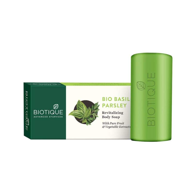 Мыло для тела Биотик Био Базилик и Петрушка (Biotique Bio Basil&Parsley Revitalizing Body Soap)