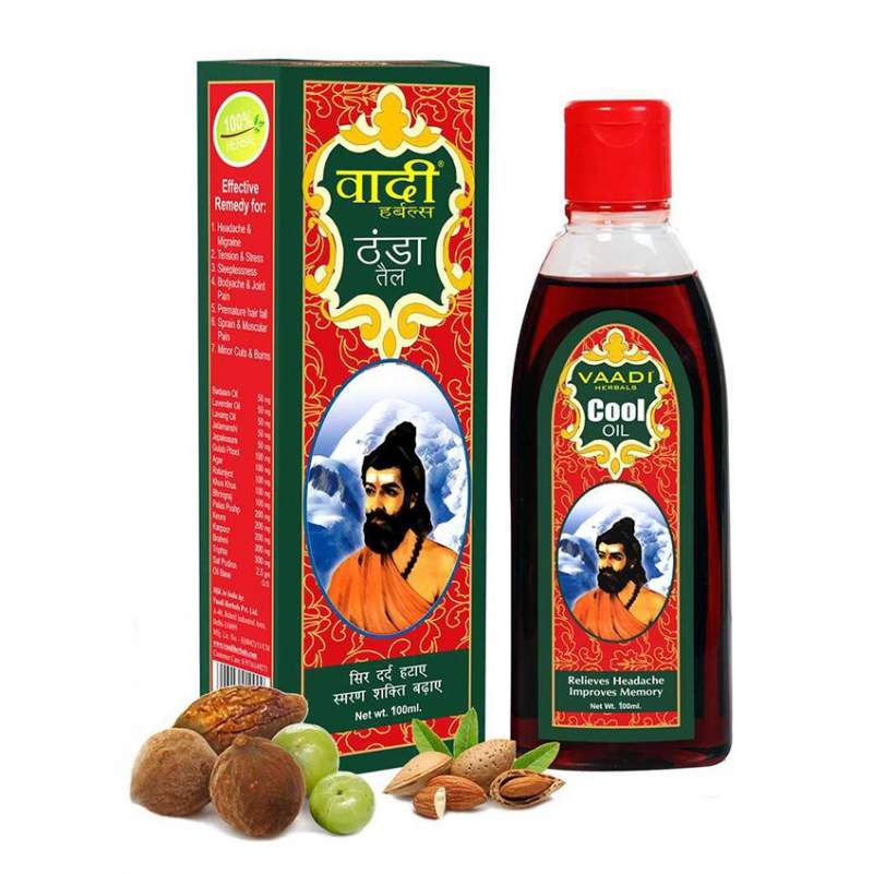 Охлаждающее масло для тела и волос с Трифалой и Миндалём Ваади Хербалс  (Vaadi Herbals Cool Oil With Triphla&Almond)