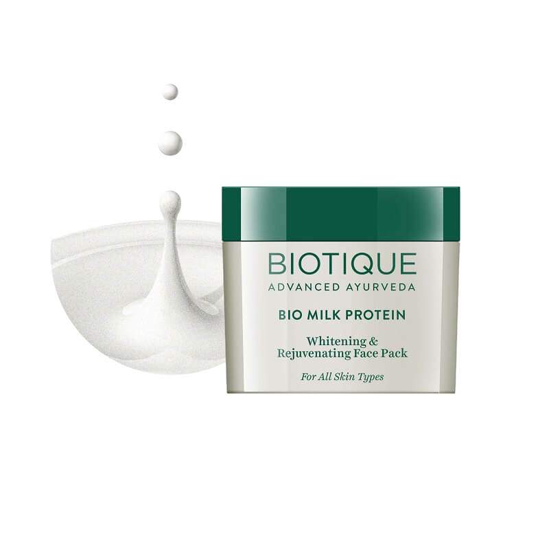 Омолаживающая маска для лица Биотик Био Протеин (Biotique Bio Milk Protein Whitening&Rejuvenating Face Pack)