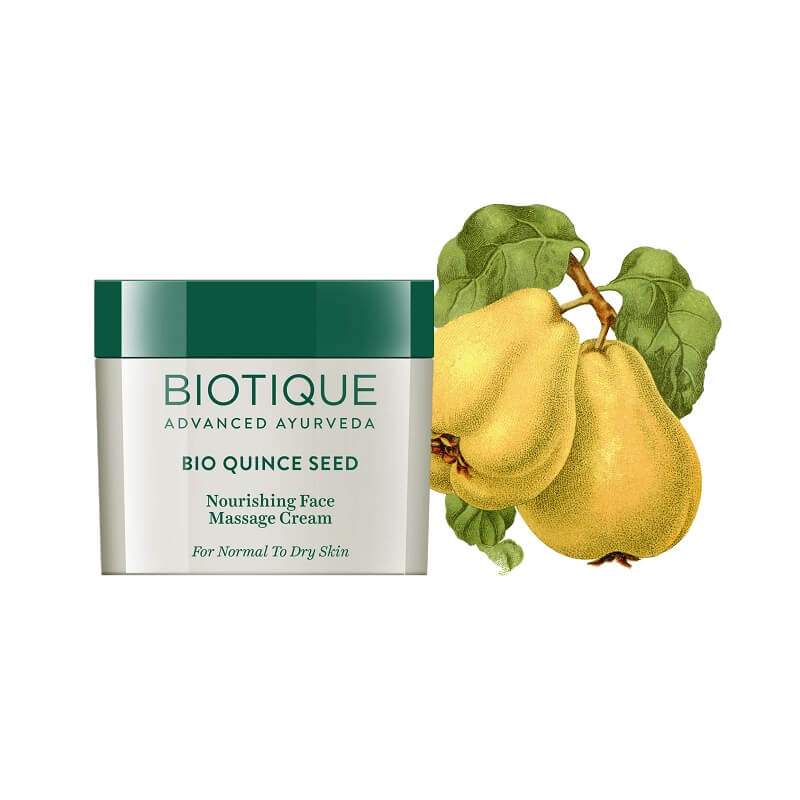 Питательный массажный крем для лица Биотик Био Айва (Biotique Bio Quince Seed Nourishing Face Massage Cream)