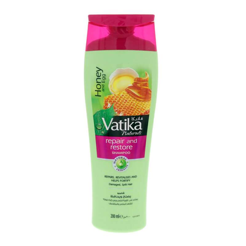 Шампунь для поврежденных и секущихся волос "Исцеление и Восстановление" Дабур Ватика (Dabur Vatika Naturals Repair&Restore Shampoo)