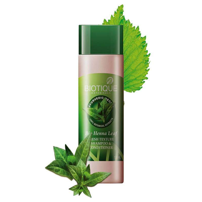 Шампунь-кондиционер Биотик Био Хна (Biotique Bio Henna Leaf Fresh Texture Cleanser Shampoo&Conditioner With Color)