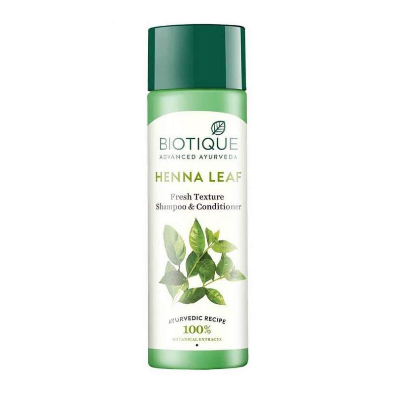 Шампунь-кондиционер Биотик Био Хна (Biotique Bio Henna Leaf Fresh Texture Cleanser Shampoo&Conditioner With Color)