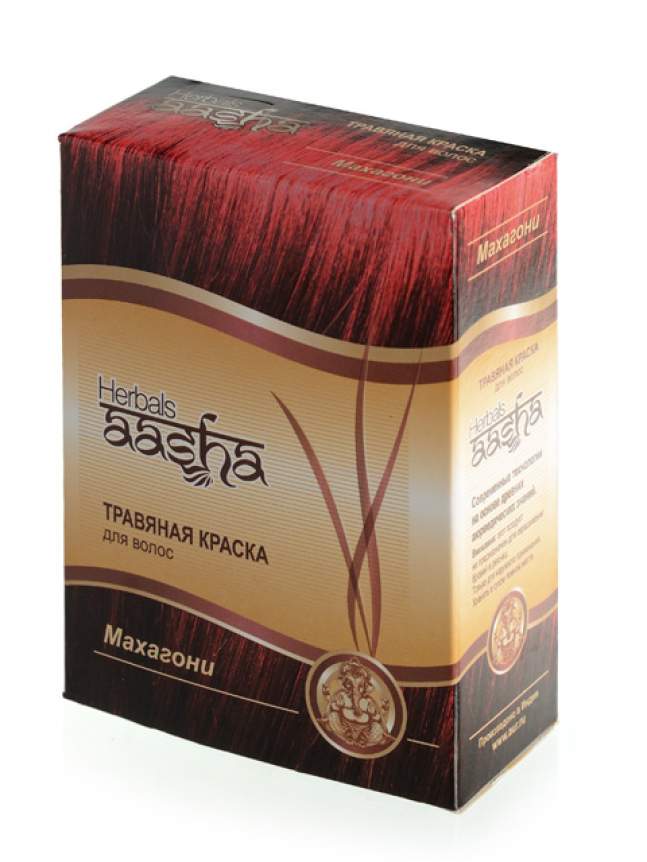 Травяная краска для волос "Махагони" Ааша (Aasha Herbals)