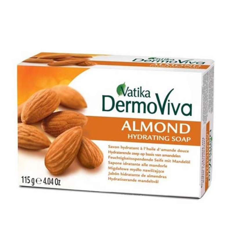 Увлажняющее мыло с миндалем Дабур Ватика Дермовива (Dabur Vatika Dermoviva Almond Hydrating Soap)
