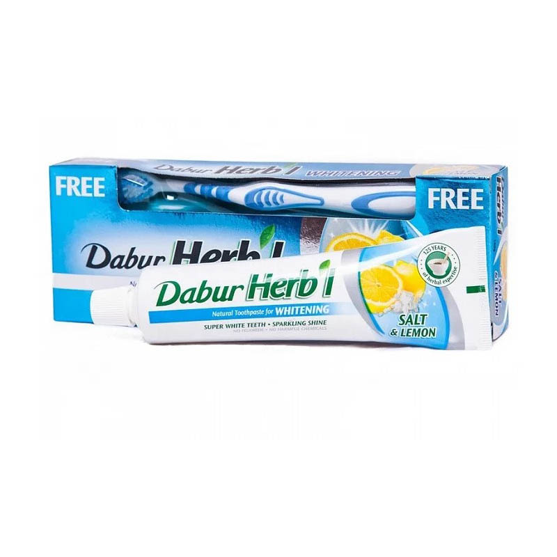 Зубная паста Dabur Herb'l Salt & Lemon (с солью и лимоном) 120 + 50g