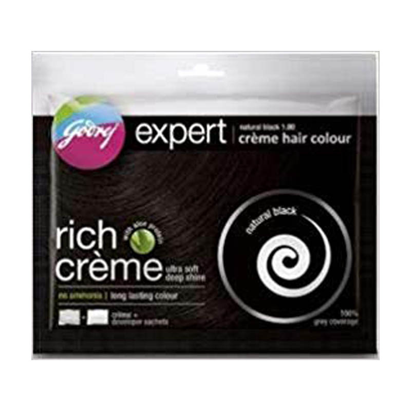 Крем-краска для волос натуральный черный Годредж (Godrej Expert Rich Creme), 40 г