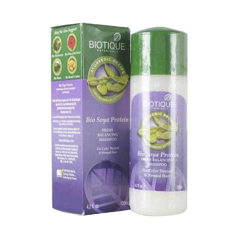 Шампунь для окрашенных волос и волос с химической завивкой Биотик Био Соя (Biotique Bio Soya Protein Fresh Balancing Shampoo), 120 мл